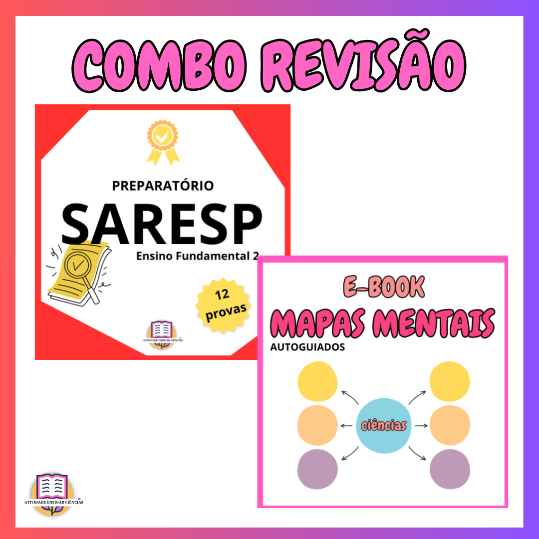Combo revisão: preparatório SARESP + mapas mentais